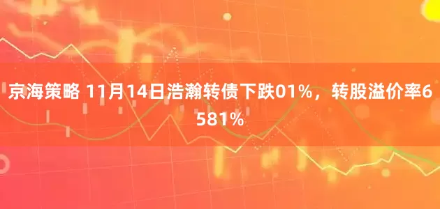 京海策略 11月14日浩瀚转债下跌01%，转股溢价率6581%